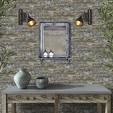 Gray and Green Wood Wallpaper for Wall Decoration